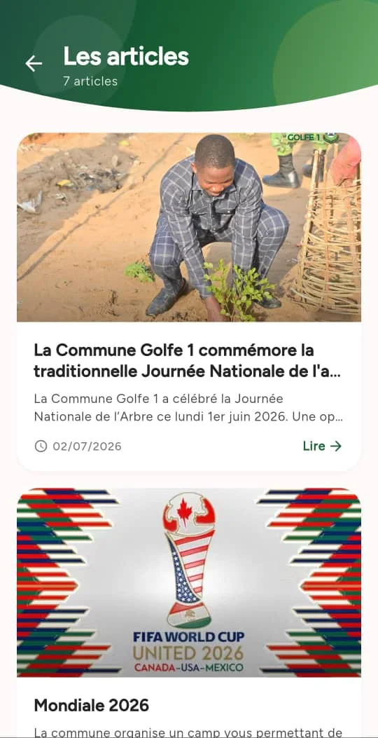 Capture d'écran NyeDu : Actualités